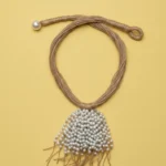 Multi-Strand Jute Necklace With Pearl