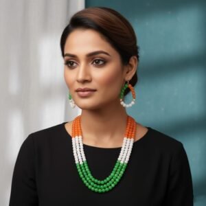Tri-color Multi-Layered Beaded Jewelry Set