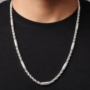 Classic Rope Style Twisted Chain for Men