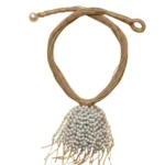 Multi-Strand Jute Necklace With Pearl