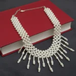 Multi-Strand Pearl Collar Necklace for Women
