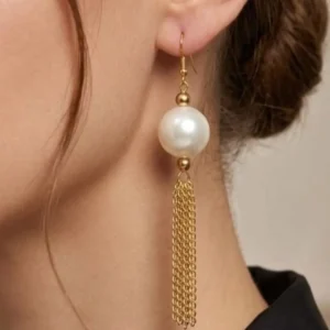 Pearl & Bead Dangle Earrings for Women