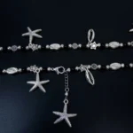 Stylish Black Beaded Waist Chain