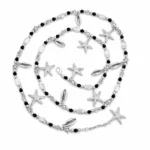 Stylish Black Beaded Waist Chain