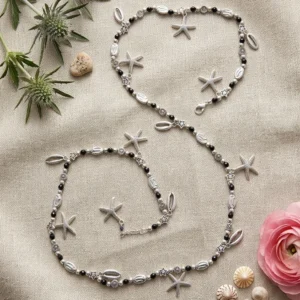 Stylish Black Beaded Waist Chain