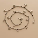 Stylish Black Beaded Waist Chain