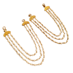 Traditional Gold Tone Layered Ear Chain