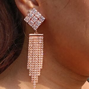 Rose Gold Dangle Earring for Women and Girls