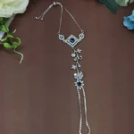 Blue AD Sapphire Floral Hand Harness Bracelet