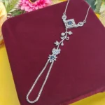 Blue AD Sapphire Floral Hand Harness Bracelet