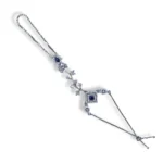 Blue AD Sapphire Floral Hand Harness Bracelet
