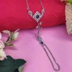 Blue AD Sapphire Floral Hand Harness Bracelet