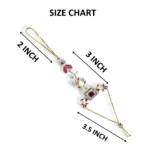 Pink Cubic Zirconia Floral Hand Harness Bracelet