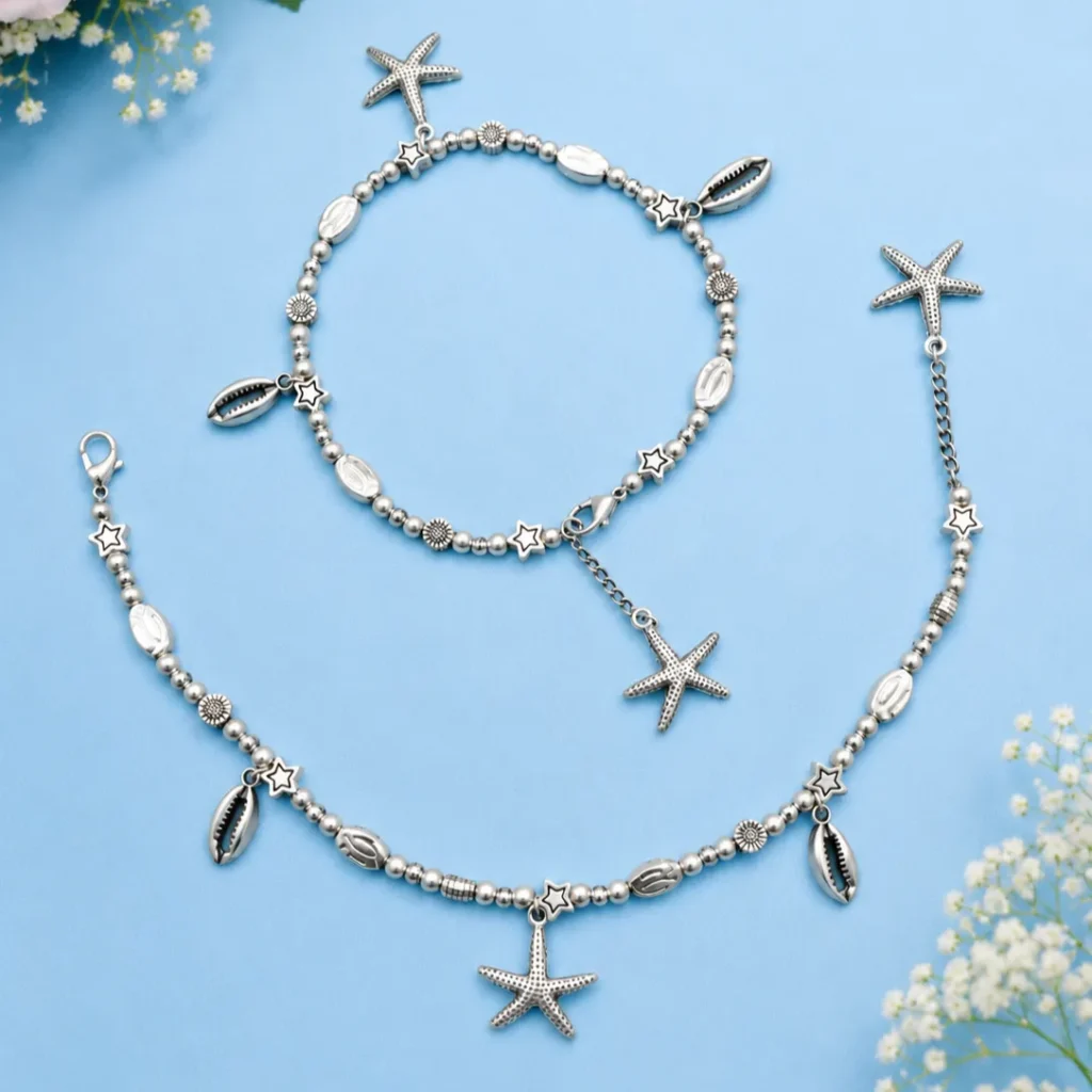 Starfish & Seashell Charm Foot Jewelry