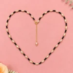 Classic Black & Rose Gold Beads Waist Chain