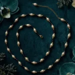 Classic Black & Rose Gold Beads Waist Chain