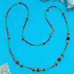 Crystal Beads & Brown Tiger Eye Waist Chain