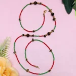 Crystal Beads & Brown Tiger Eye Waist Chain