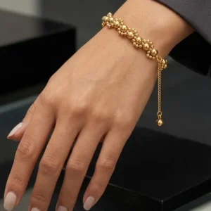 Timeless Dual-Tone Beaded Bracelet For Women