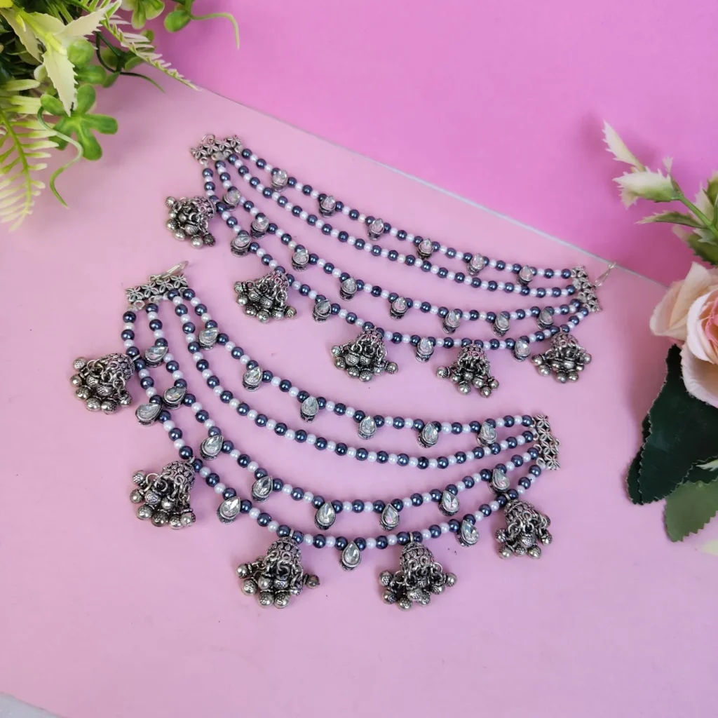 Handcrafted Multi Layer Beads Ear Chain