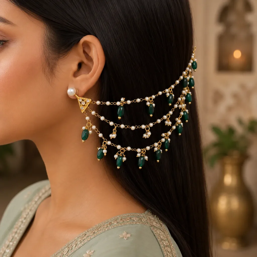 Traditional Pearl & Beaded Ear Chains