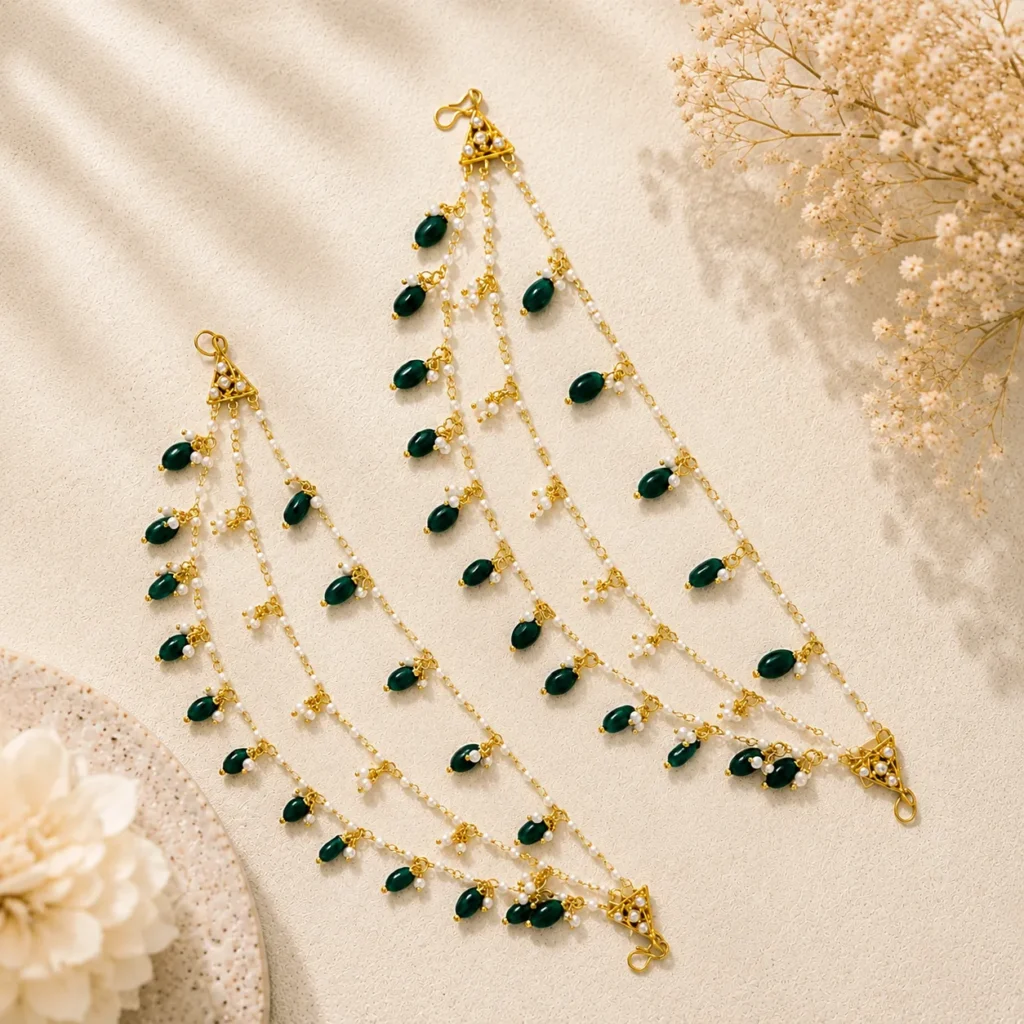 Traditional Pearl & Beaded Ear Chains