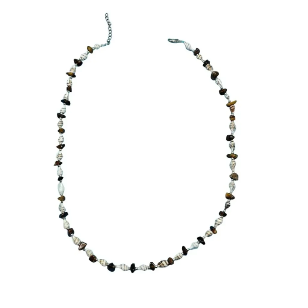 Natural Shell & Beaded Statement Necklace