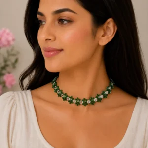 Artisan-Crafted Floral Design Statement Jewelry