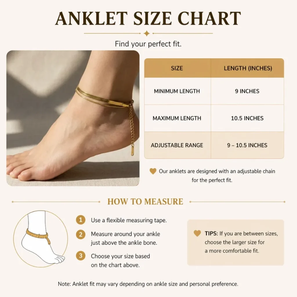 Beach Style Fish & Snail Charm Anklet